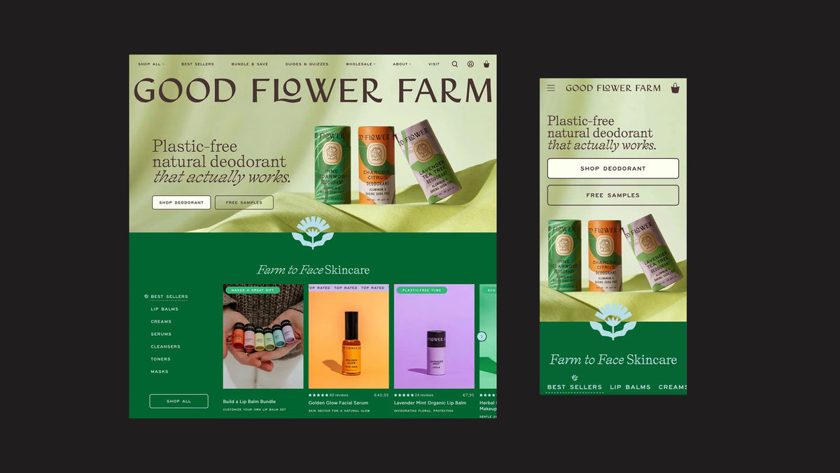 Good Flower Farm Website Design