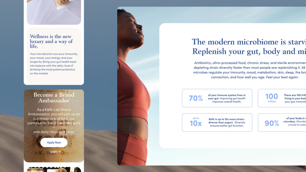 Kefir Lab Wellness Website Design