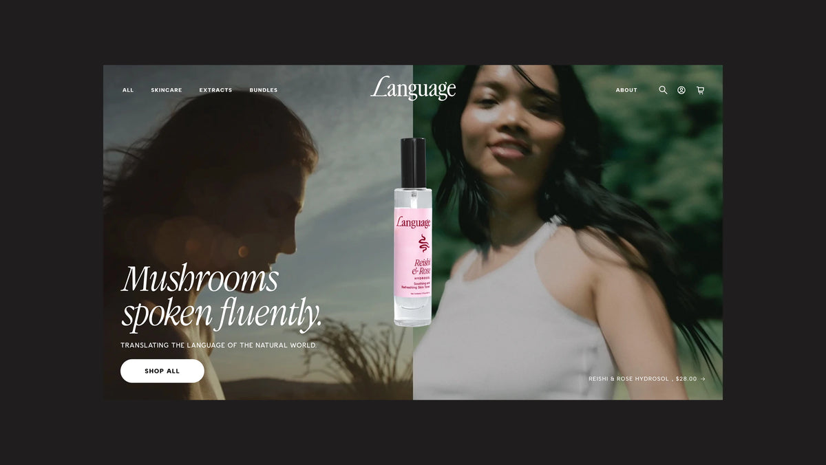Language Skincare | Colorful Ecommerce Design