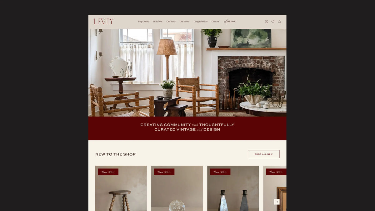 Levity Interiors Website Design