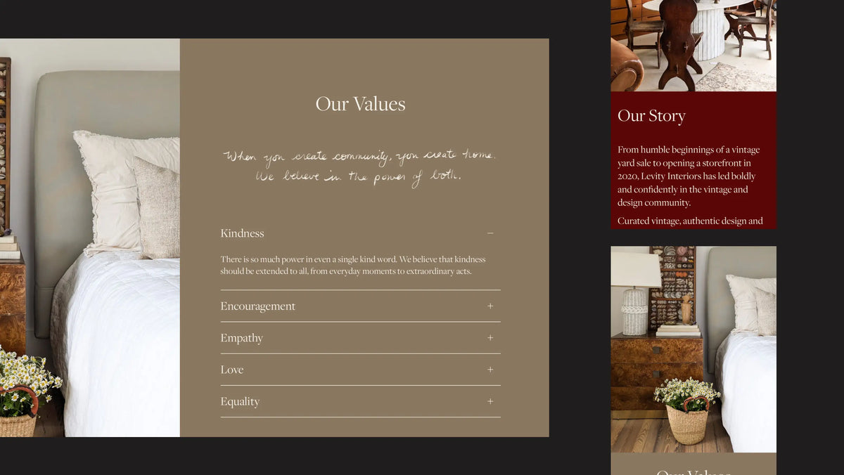 Levity Interiors Website Design