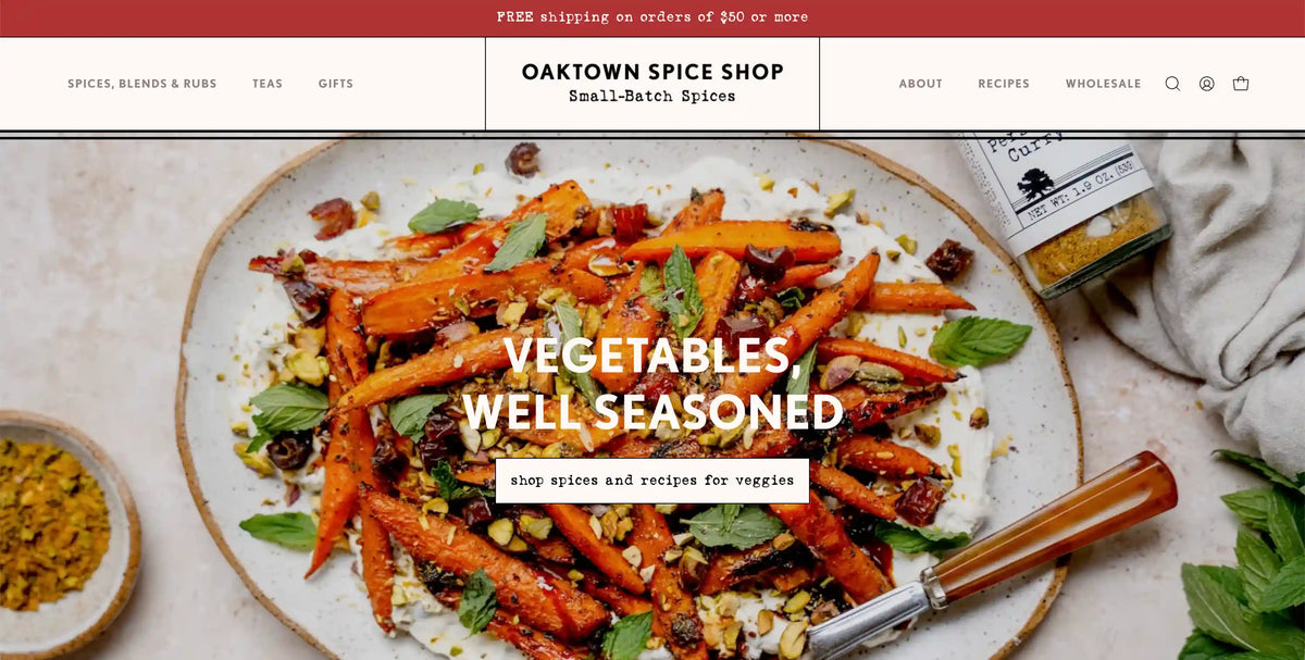 Oaktown Spice Shop Website Design