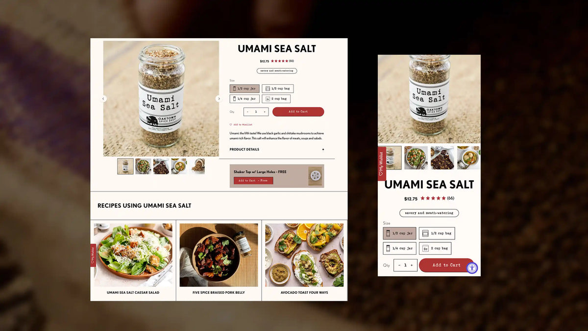 Oaktown Spice Shop Website Design