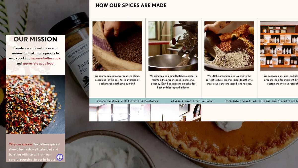 Oaktown Spice Shop Website Design